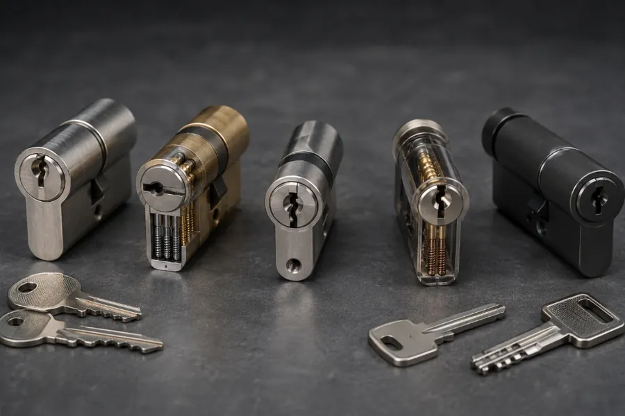 Bombines antibumping de distintos perfiles con sus llaves de seguridad